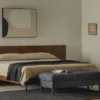 Nera Walnut King Bed With Nightstands