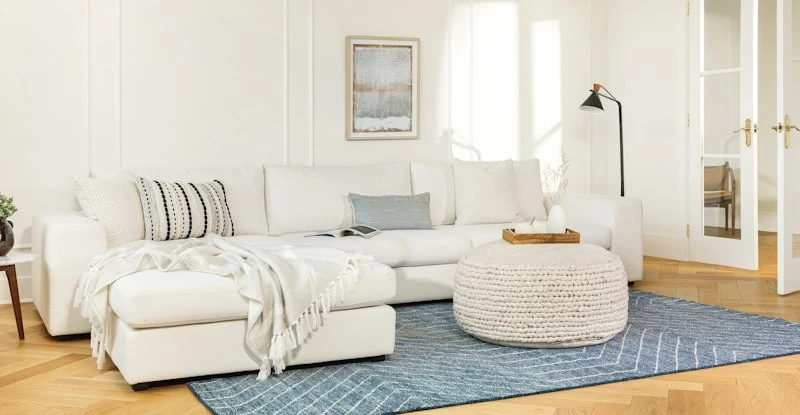 Parallel Wave Blue / White Rug 8 x 10 Parallel Wave Blue / White Rug 8 X 10 -Furniture Sales 2024 image100317