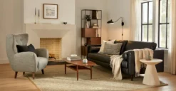 Lenia Walnut Oval Coffee Table