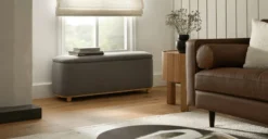 Maribo Stately Gray 48" Storage Ottoman