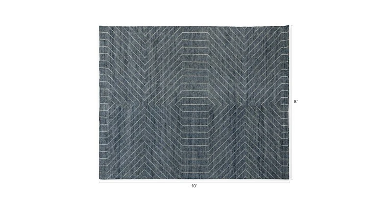 Parallel Wave Blue / White Rug 8 x 10 Parallel Wave Blue / White Rug 8 X 10 -Furniture Sales 2024 image45596