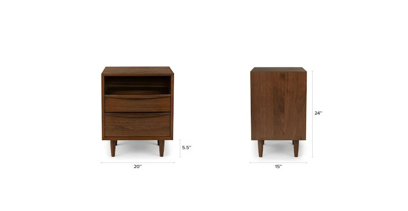 Lenia Walnut 2-Drawer Nightstand Lenia Walnut 2-Drawer Nightstand -Furniture Sales 2024 image51765