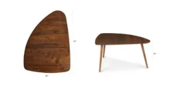 Amoeba Wild Walnut 35" Wide Coffee Table 11 Amoeba Wild Walnut 35" Wide Coffee Table -Furniture Sales 2024 image56137