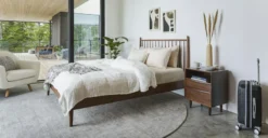 Lenia Walnut Queen Bed
