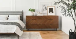Nera Walnut 6-Drawer Double Dresser
