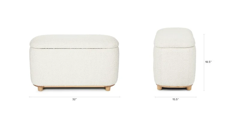 Maribo Ivory Bouclé 32" Storage Ottoman Maribo Ivory Bouclé 32" Storage Ottoman -Furniture Sales 2024 image71207
