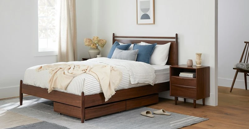 Lenia Panel Walnut Queen Bed Lenia Panel Walnut Queen Bed -Furniture Sales 2024 image71239