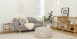 Lanna Ivory Sheepskin Throw 2 X 6