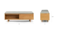 Nederin Rain Cloud Gray Oak Bench -Furniture Sales 2024 image73508