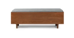 Nederin Pebble Gray Walnut Bench -Furniture Sales 2024 image74577
