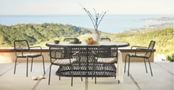 Calliope Black Oval Dining Table