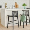 Rus Black Counter Stool