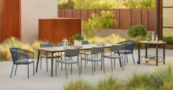 Latta Slate Gray Dining Table For 10