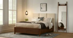 Beau Walnut Floor Mirror