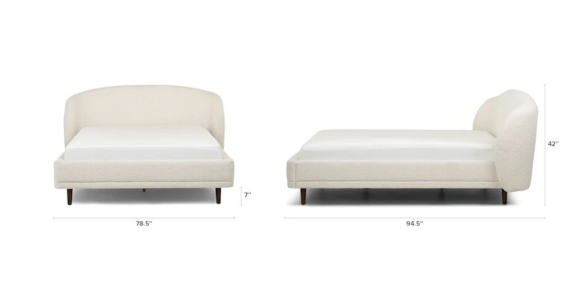 Kayra Ivory Bouclé Queen Bed Kayra Ivory Bouclé Queen Bed -Furniture Sales 2024 image85733