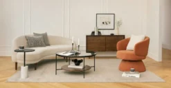 Kayra Ivory Bouclé Sofa