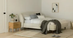 Kayra Ivory Bouclé Queen Bed