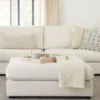 Beta Quartz White Ottoman