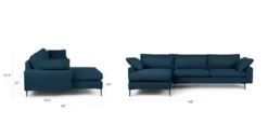 Nova Twilight Blue Reversible Sectional -Furniture Sales 2024 image87633