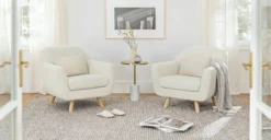 Gabriola Ivory Bouclé Lounge Chair