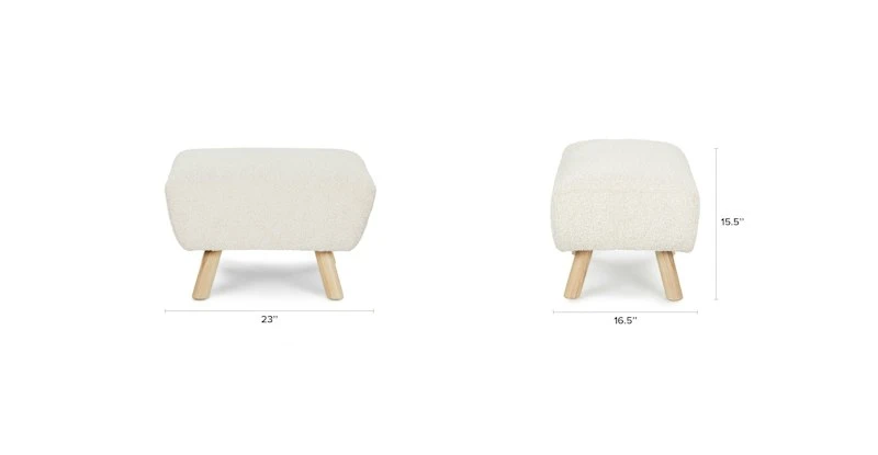 Gabriola Ivory Bouclé Ottoman Gabriola Ivory Bouclé Ottoman -Furniture Sales 2024 image89286