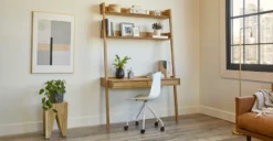 Fantol Oak Leaning Desk