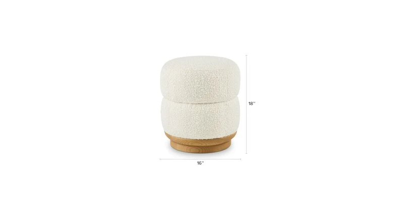 Pica Ivory Bouclé Ottoman Pica Ivory Bouclé Ottoman -Furniture Sales 2024 image90908