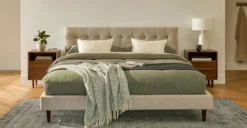 Lenia Walnut 2-Drawer Nightstand