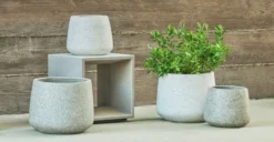 Tuva White Terrazzo Narrow Indoor/Outdoor Planter