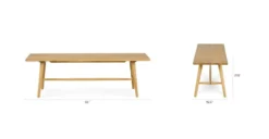 Seno Oak 55" Bench 7 Seno Oak 55" Bench -Furniture Sales 2024 image98317